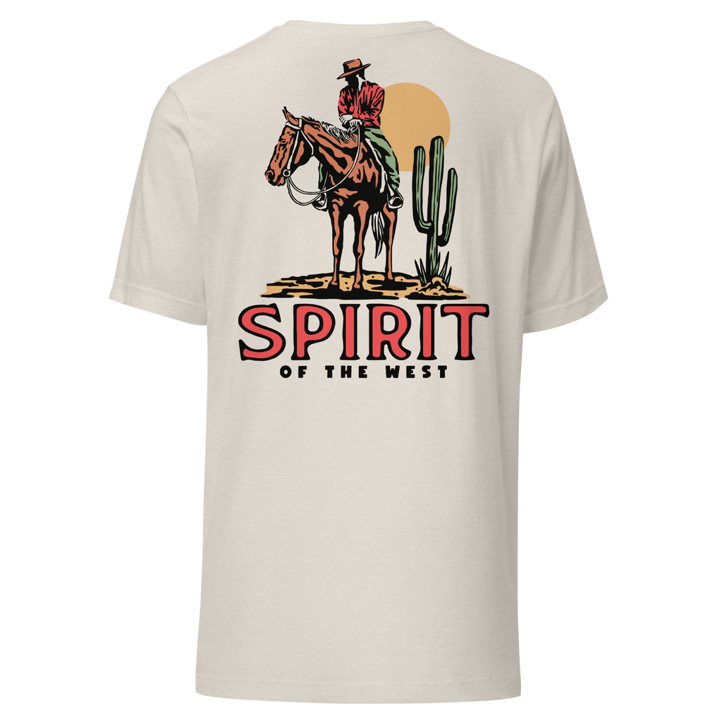 Spirit of the West Tee in Heather Dust - Back
